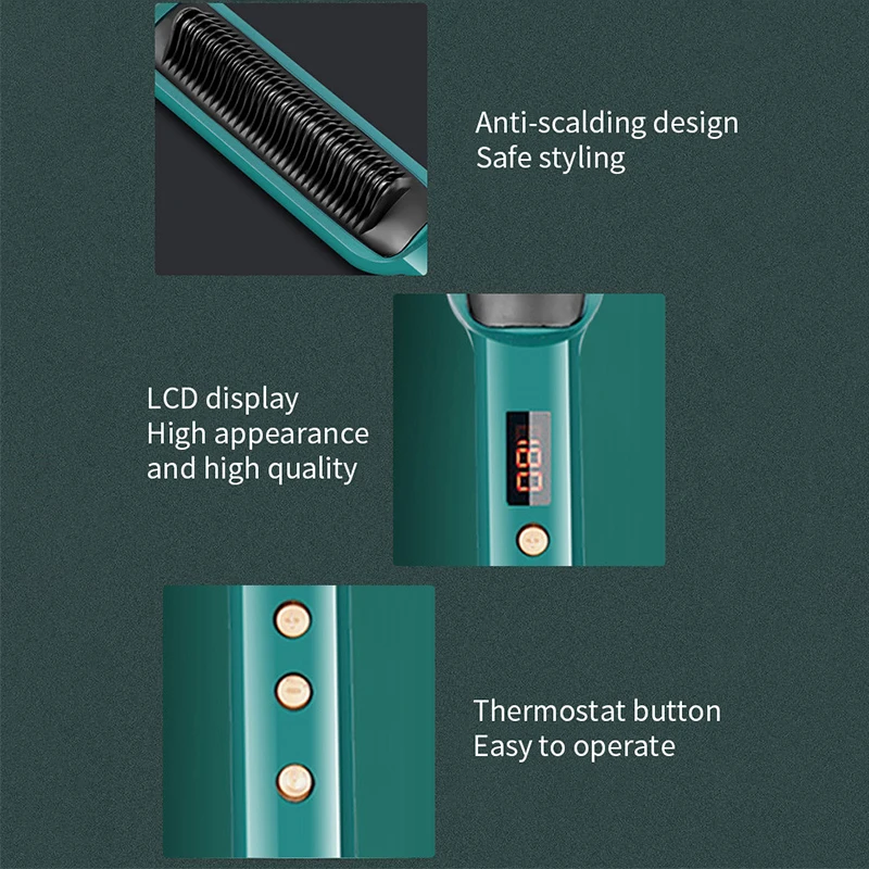 2-in-1 Comb Hair Straightener