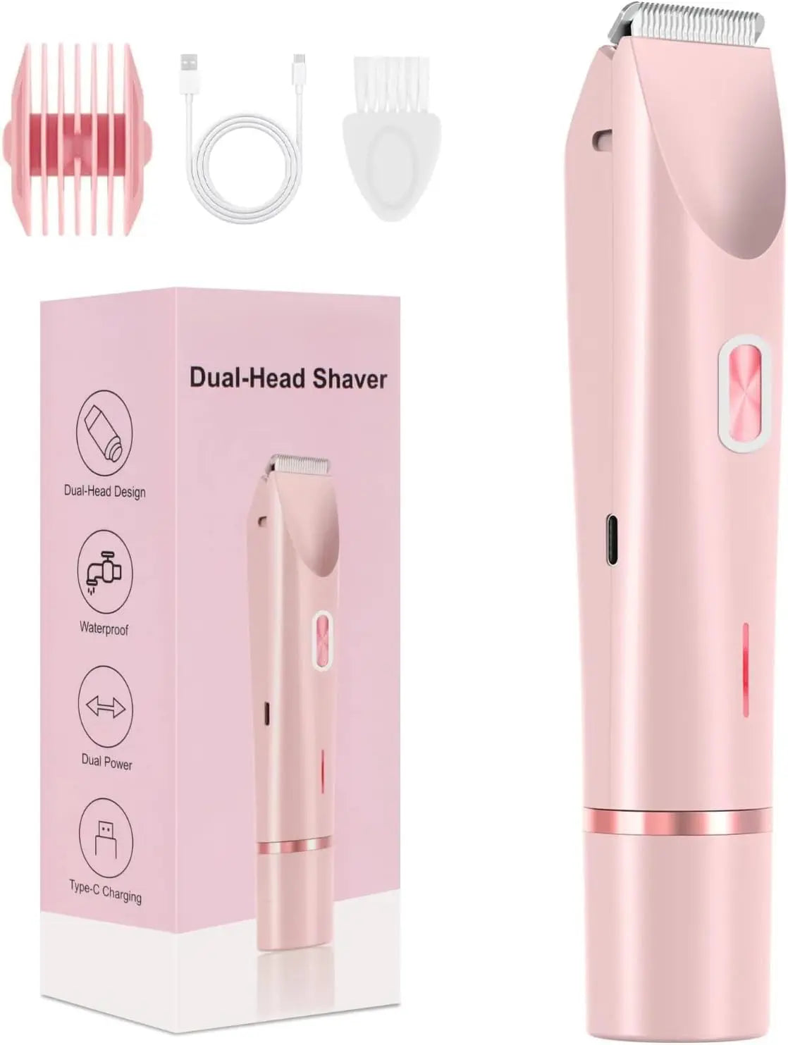 2-in-1 Dual-Head Cordless Waterproof Shaver BRELZA