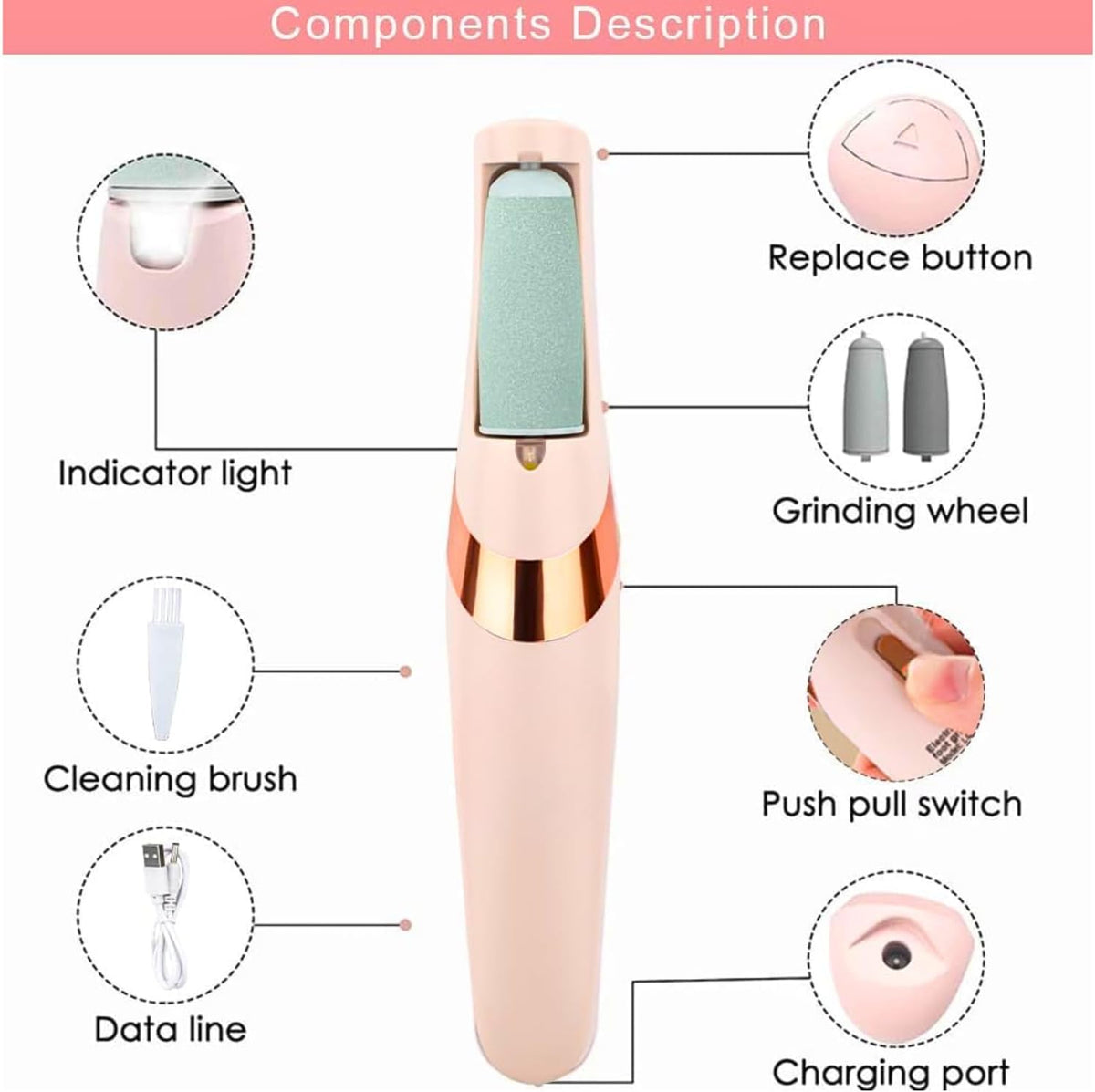 Electric Pedicure Foot File Callus Remover BRELZA