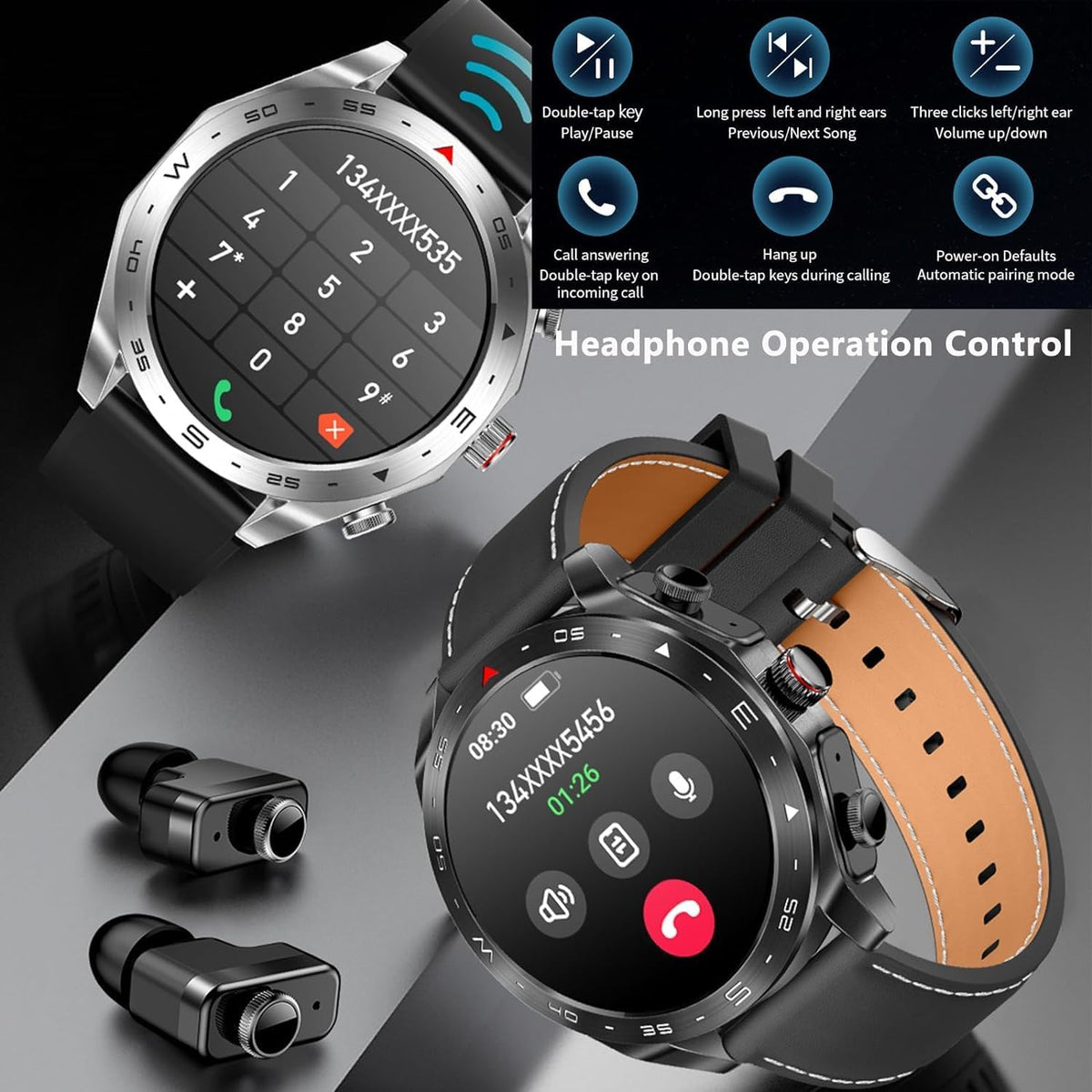 GTS 5 Smart Watch & Earbuds Combo BRELZA