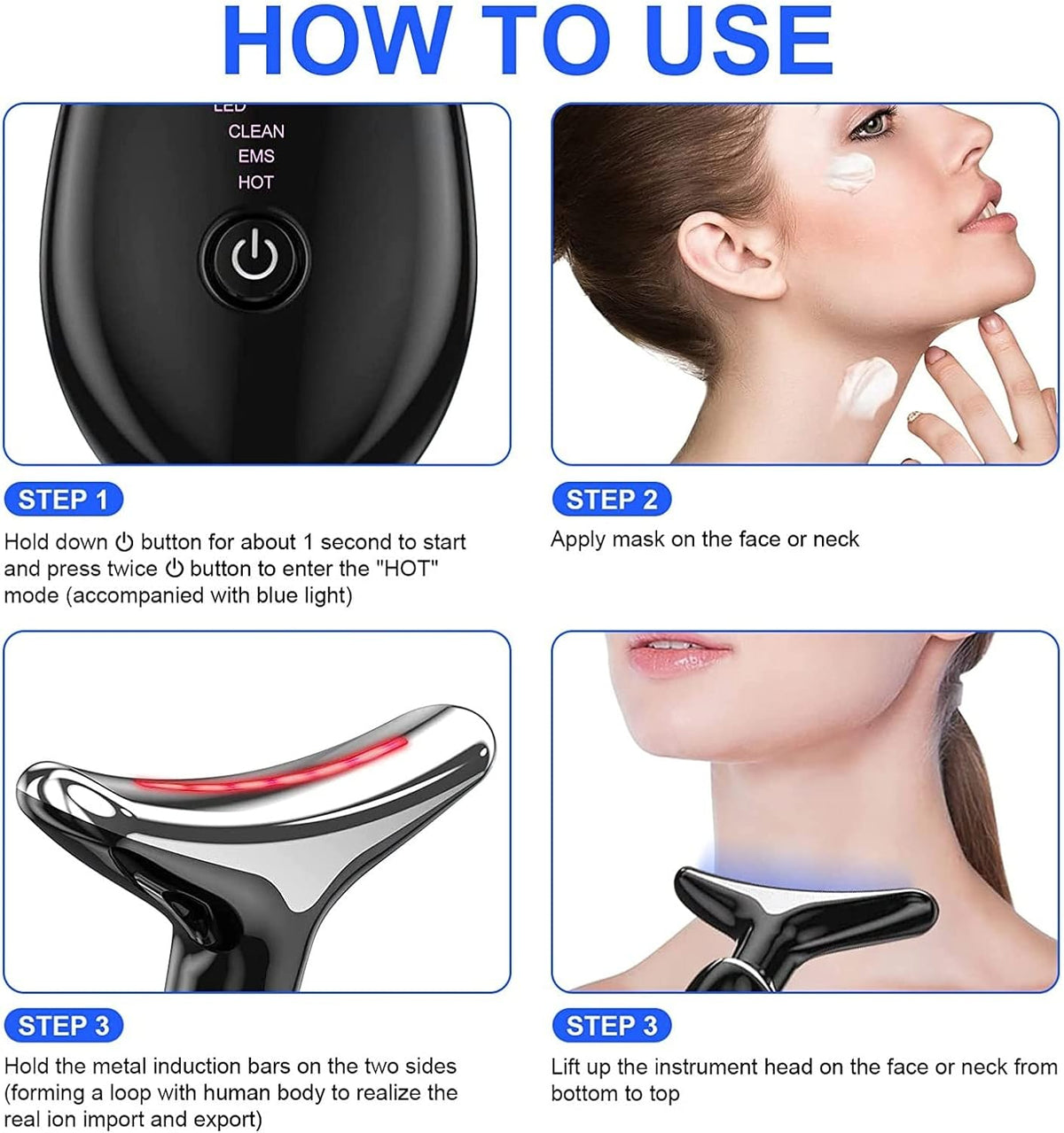 Facial Neck Lifting Machine Sonic Face Massager BRELZA